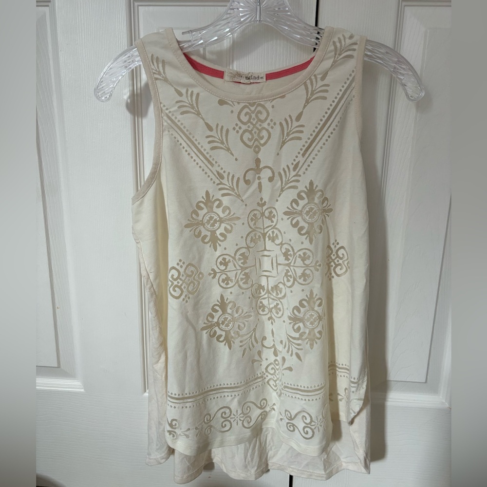 White Tank w/ sheer detailing